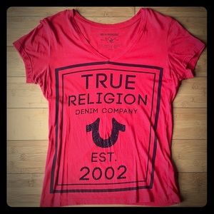 Crystal Logo Graphic True Religion V Tee